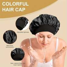 1 Adjustable Satin Nightcap With Tie, Suitable For Both Men And Women - Protects Hair From Frizz And Breakage, Luxurious Satin Wide Hat - Perfect For Daily Use Or Special Occasions Mother's Day Flowers Gifts Under $50 Mother's Day Flowers, Personalized Gifts For Mom, Last Minute Gifts, Mother's Day Ideas, Mothering Sunday Gifts, Handmade Cards For Mum, Best Mother's Day Gifts Under $50 Home Bathroom Decor Fall Decor Back To School Hair Bonnet