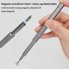 128 In 1 Precision Multipurpose Screwdriver Set, S2 Steel Screwdriver Tool Kit In Scroll Cylinder Case, For Laptop, Clock, Phone Disassembly Repair - Grey - View 11