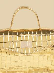 1pc Fashion Crocodile Pattern Unique Mini Handbag, Versatile Shoulder/Crossbody Bag For Daily, Party, Gift - Crocodile Pattern - View 8