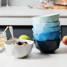 Sweejar Ceramic Rhombic Bowl Set, 26 Oz For Cereal, Salad, Pasta, Soup, Dishwasher Microwave Safe - Set Of 6 - 相似顏色 - 查看 5