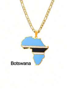 1 pièce Collier Minimaliste Personnalisé avec Carte de l'Afrique, Convient pour le port quotidien des hommes. Le collier avec carte est un choix idéal comme cadeau pour les amis, montrant la qualité exquise et le style de conception européen et américain populaire pour les hommes. Un bijou indispensable pour les hommes