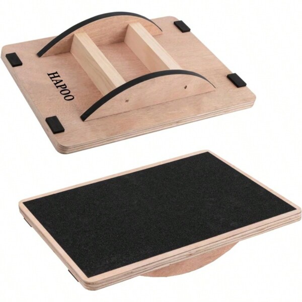 1Pc Balance Board Professional Wobble Board For Adults Anti-Slip 350LBS Balance Boards For Physical Therapy Standing Desk Core Strength Wooden Balance Board Rocker Board
