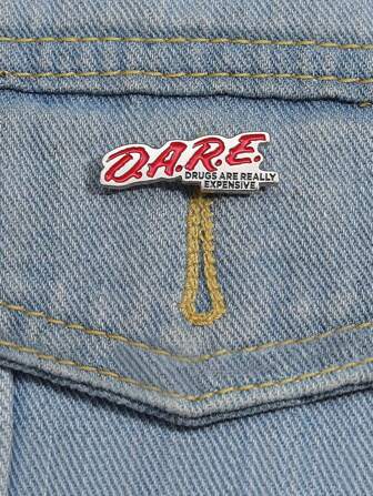 1pc Letter Street Style Casual Zinc Alloy Brooch, Trinket Scene Fashion Accessories, Gifts From Siblings, Fun Personalized Products, Enamel Pin Pin For Clothes Bag Charm School Kpop Backpack Teacher Supplies Bag Charms Cute Office Accessories Shirts Jacket Jewelry Halloween Autumn-Winter Accessories, Suitable For Teens, Youth, Men, Casual, Outdoor, Athletic, Vacation, Graduation Gifts, Birthday, Daily Wear Clothes Pin Funny Teacher Gifts Halloween Accessories Teachers Day Costume Accessories Christmas