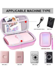 Hard Case Carrying Case Compatible With Fujifilm Insta X Mini EVO Instant Camera/Insta X Mini Link Printer/Insta X Mini Liplay, M35/M38/F9,Travel Case For Mini EVO