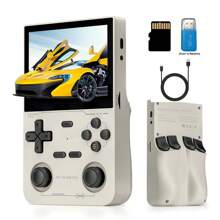 K36 Handheld Retro Game Console With 9000+Games,Mini Retro Game Console With 64GB/128G TF Card,Portable Gaming Console,3.5 Inch IPS Screen - Light Grey - View 10