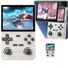 K36 Handheld Retro Game Console With 9000+Games,Mini Retro Game Console With 64GB/128G TF Card,Portable Gaming Console,3.5 Inch IPS Screen - Light Grey - View 1