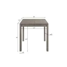 7pc Dining Set Contemporary Farmhouse Style Counter Height 18" Expandable Leaf Table Gray Finish Upholstered Chairs Wooden Solid Wood Dining Room Kitchen Furniture - 彩色 - 查看 11