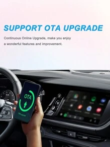 XUDA Adaptador inalámbrico 2 en 1 Mini Carplay y Android Auto, Dongle inalámbrico Carplay, Carplay y Android Auto cableados para coche, Adaptador inalámbrico Carplay para iPhone iOS 10+/Android 11+, USB/USB-C