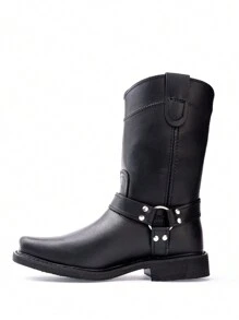 Bota De Trabajo Vaquera Con Argolla Seguridad American Welt - Negro - Ver 5