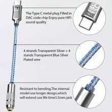 Adaptador USB AC Jack de 3,5 mm Hi-Fi DAC | Convertidor de audio de 32 bits | Sonido de alta calidad para teléfonos inteligentes y portátiles | Mejore su experiencia auditiva - Blanco - Ver 3