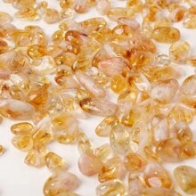 1bag Natural Stones Citrine Material Crystal Gravel Stone Chips Ore Minerals Reiki Specimen Gemstones Aquarium Decoration - Polished Citrine Teeth - View 5