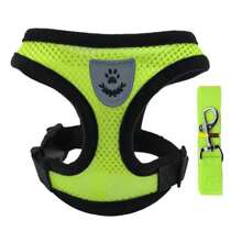 1pc Adjustable Mesh Pet Cat Harness & Leash Set, Breathable Vest For Small & Medium Dogs