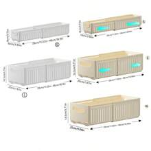 Contemporary Plastic Expandable Kitchen Cabinet Organizer Bins - Pull-Out Storage Boxes With Handles For Snacks, Spice Jars, And Home Organization Can Store Underwear, Cd, Remote Control, Socks, Magazines, Stationery, Mobile Phone, Paper Towels, Extensive, Cosmetics, Bra, Medicine, Toys, Sundries Specifications Large Size Room Decor Home Decor Fall Decor Bedroom Decor  Halloween Decor,Room Decor,Christmas Decorations, Halloween, Halloween Decorations,Christmas, Halloween Decor,Christmas Decor,Fall Decor,Christmas Decor,Storage,Organizer