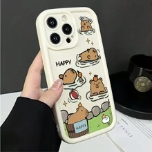 1 Stück Alpaka-Muster weiches TPU Schutzhülle mit matter geprägter Textur, stoßfest & wasserdicht, kompatibel mit iPhone & Serien - Verschiedenfarbig - Übersicht 2