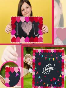 1roll Heart-Shaped Bulletin Board Border Roll, Round Cardboard Decorative Trim For Classroom, Office & Home Display Boards - Multicolor - View 5