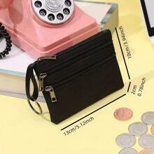 Multi-Compartment Coin Purse With Card Slots And Key Slot Polyester Solid Color Ladies Purse Fashion Women Mini Multipurpose Wallet - Compact For Women Wallet Mini Wallet Purse Wallet Small Wallet - Multicolor - View 8