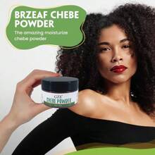 GZE 非洲 Chebe 粉，用于强化头发，Chebe 发粉使稀疏的头发看起来更浓密，有助于防止断裂，特别适合干燥卷曲的头发 - 綠色 - 查看 3