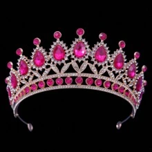 1 PIEZA Deslumbrante corona de cristal Tiaras y coronas para fiestas, bailes de graduación para mujeres, accesorios de boda y pelo, joyería, tocado de regalo
