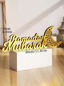 1 chiếc trang trí để bàn hình trăng lưỡi liềm bằng acrylic vàng và gỗ, trang trí nhà cửa dịp lễ, vật trang trí trung tâm tiệc, quà tặng trang trí nghệ thuật hiện đại, quà sinh nhật/Lễ Eid/Năm mới. - Vàng - Xem 14