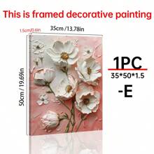 1PC Nghệ thuật vải hoa hồng trắng thanh lịch, Nghệ thuật treo tường phong cách kem hoa hồng hồng quyến rũ, Áp phích hoa vàng và trắng - Trang trí tường hoa hiện đại, Tranh hoa đen trắng trừu tượng cho phòng khách, phòng ngủ, văn phòng - Đã đóng khung và sẵn sàng để treo, Nghệ thuật treo tường phong cách kem hoa hồng hồng quyến rũ, Quán cà phê & Thư viện - Nhiều màu - Xem 35