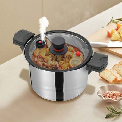  ZhdnBhnos LINSIE Rainaut 7.4Qt Pressure Cooker Stainless Steel Pressure Pot Instant Fast Cooking For Gas Stove Induction Cooker[Best Gift For Family&Friends]The Best Gift/Present For Family&Friends Happy Christmas