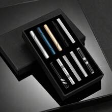10 piezas Pinzas para corbata para hombre, juego clásico de pinzas de barra para corbatas normales, pinzas de barra de corbata adecuadas para boda, aniversario, negocio, caja de lujo - Multicolor - Ver 11