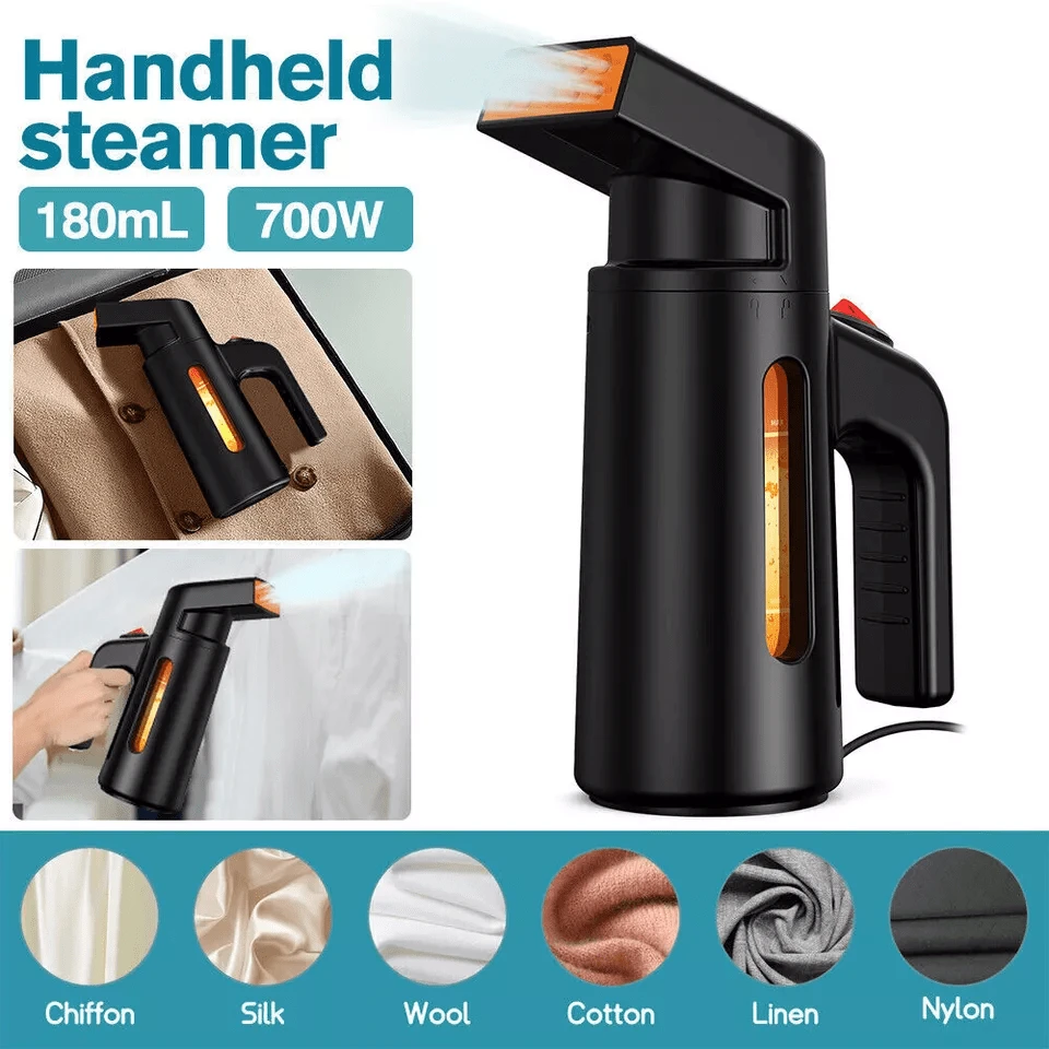 Clothes Steamer Handheld Travel Portable Fast Heat Garment Steamer Home Steam Iron - Black - View 1