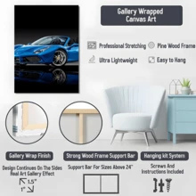 1pc Framed Canvas Poster, Racing Wall Art Canvas Paintings, Ideal Gift For Bedroom Living Room Corridor, Wall Art, Wall Decor, Winter Decor, Room Decoration - 彩色 - 查看 6