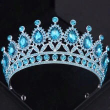 1 PIEZA Deslumbrante corona de cristal Tiaras y coronas para fiestas, bailes de graduación para mujeres, accesorios de boda y pelo, joyería, tocado de regalo