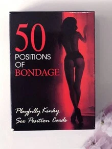1 pieza Juego de cartas de poses sexuales para adultos en pareja, productos SM, juguetes sexuales, juguetes de coqueteo y comandos de dormitorio, incluye ilustraciones, regalos traviesos para Halloween/Navidad/Día de San Valentín, entretenimiento para fiestas, perfecto para una cita perfecta - 54 cartas