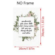1 Pc Personalized Customized Photos On Canvas With DIY Wood Frame,Gifts For Valentine's Day,Custom Photos For Your Lover,Family,Friends And Pets,Dogs,Cats,Big Size Home Decor Birthday Graduation