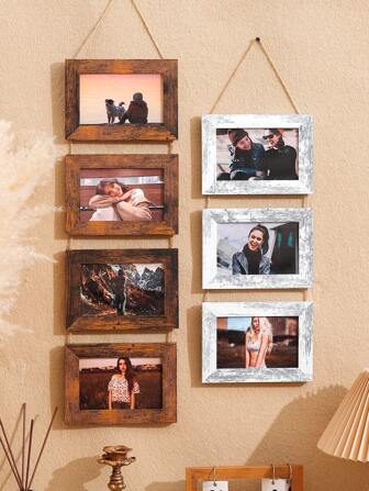 1pc-4/3/2pcs 壁挂相框套装 - 适合 6 英寸照片 - 家居装饰美学 - 万圣节家庭照片的最佳选择