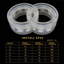 2Pcs Car Buffer Shock Absorber Car Spring Buffers Coil Urethane Rubber Buffer For Cars Springs Cushion Buffering Car Accessories - Clear - View 5