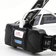 Floodlight Headlamp LED COB Headlight USB Rechargeable Super Bright Waterproof - Black - View 10