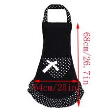 1 Stück verstellbare Kochschürze mit Taschen - professionelle Schürze für Männer und Frauen, Schwarz