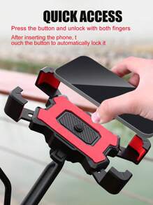 Suporte de celular para motocicleta com 4 garras, suporte de celular com navegação para entregadores de comida, suporte antivibração para celular, bicicleta elétrica, carro, compatível com iPhone, telefone Android, presente de aniversário, família, amigos para bicicleta e acessórios para motocicletas ao ar livre, suporte de celular para bicicleta
