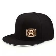 Blank Hip Hop Flat Peak Baseball Cap, Unisex Street Style Zonwering Snapback Hoed, Veelzijdige Casual Streetwear Sport Cap