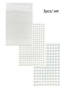 4pcs/ Set Of Large And Small Self-Adhesive Pearl Rhinestone Stickers Self-Adhesive Acrylic Crystal Gem Stickers For DIY Hair, Eyes, Hair Accessories - Multicolor - View 6