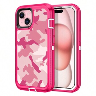 Compatible With IPhone 11-16 Series Case, [Camouflage Series], Military-Grade Shockproof Heavy Duty Drop Protection Rugged Case, TPU+PC 3 Layers Mixed Materials