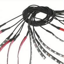 12Pcs Motorcycle RGB LED Neon Under Glow Lights Strip Kit - Black - View 10