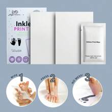 Milestone Inkless Hand And Footprint Kit, Newborn Baby Footprint Ink Pad For Dog Paw Print Kit, Clean Touch Baby Foot Printing Kit, No Ink Baby Footprint Ink Pad, Newborn Inkless Pad Baby Shower Easter Gifts Things For Girls/Boys - Black - View 11