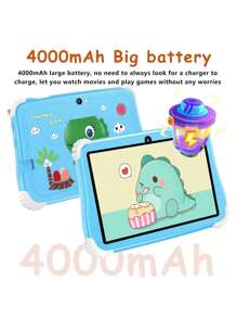 Tablet PC Android 8.1 de 7,1 pulgadas DINO, RAM real 4GB + ROM 32GB, CPU MTK6735 de 8 núcleos a 2,0 GHz, resolución HD de 1280x800 píxeles, pantalla táctil, batería de ión de litio de 4000 mAh, WiFi 802.11n, cámara dual de 2MP + 5MP, carga por USB tipo C (5V, 2A), GPS incorporado/cable de datos, lápiz óptico, cable OTG, manual de usuario (sin adaptador)
