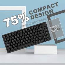 Black Jaeger AK820 Mechanical Keyboard, Wired Customizable Triple-Mode Gaming Keyboard With Gasket Structure, Single-Key Slot And Five-Layer Filling - Multicolor - View 3