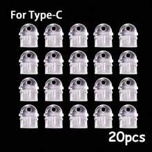 10/20/40/80 Pcs Transparent Silicone Anti-Dust Plugs, Compact & Lightweight, DIY Accessories & Decorations, Compatible With IPhone Lightning/Type-C/Android MicroUSB/Earphone Jack, Protect Charging Ports, Waterproof, Moisture-Proof, Anti-Dirty, Sturdy & Durable