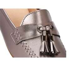 Women's Metallic Flat With Tassels And Open Heel Casual Comfort - 銀色 - 查看 5