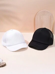 2pcs/1pc Multiple Colors Casual Game Console Stitching Mesh Baseball Cap, Sun Protection Comfortable Breathable Cap For Summer Holiday Outdoor Traveling Boys And Girls Accessories