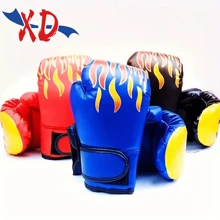 1 Pair Children Boxing Gloves Set For 6-12 Years Old Kids, Youth Boxing Training Gloves, Taekwondo, Muay Thai, MMA - Comfortable - Blue - View 2
