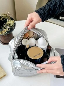 大容量便携式化妆包，旅行洗漱用品收纳包手提包洗漱包洗漱包洗漱旅行包化妆收纳包沙滩包度假必备学校用品旅行必备女士大学宿舍浴室返校用品 - 彩色 - 查看 11