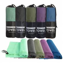 1 pezzo Asciugamano da viaggio e sport in microfibra, compatto, leggero, altamente assorbente, adatto per escursioni, yoga, allenamento, backpacking, palestra