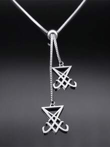 撒旦印记项链 女士 男士 不锈钢 长款毛衣链 项链 珠宝 - 項鍊 - 查看 4